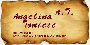 Angelina Tomičić vizit kartica
